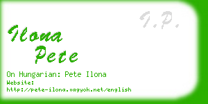 ilona pete business card